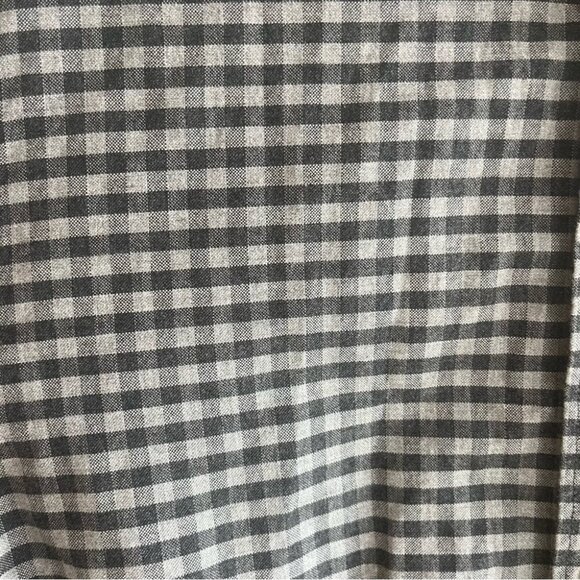H&M Men’s Grey Checkered Oxford Cotton  Button Down Collared Shirt - Picture 5 of 13